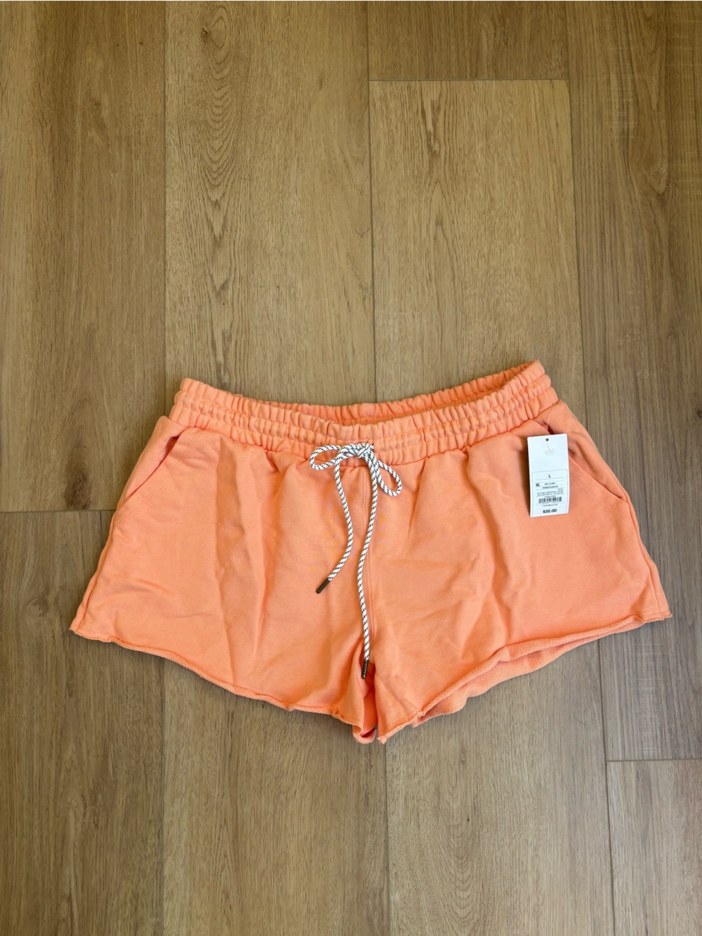 Parke x Target Collab Peach Drawstring Sweatshorts - Picture 2 of 6